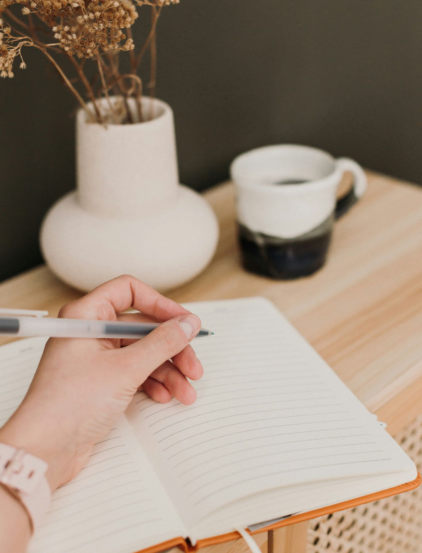 Person writing in a journal