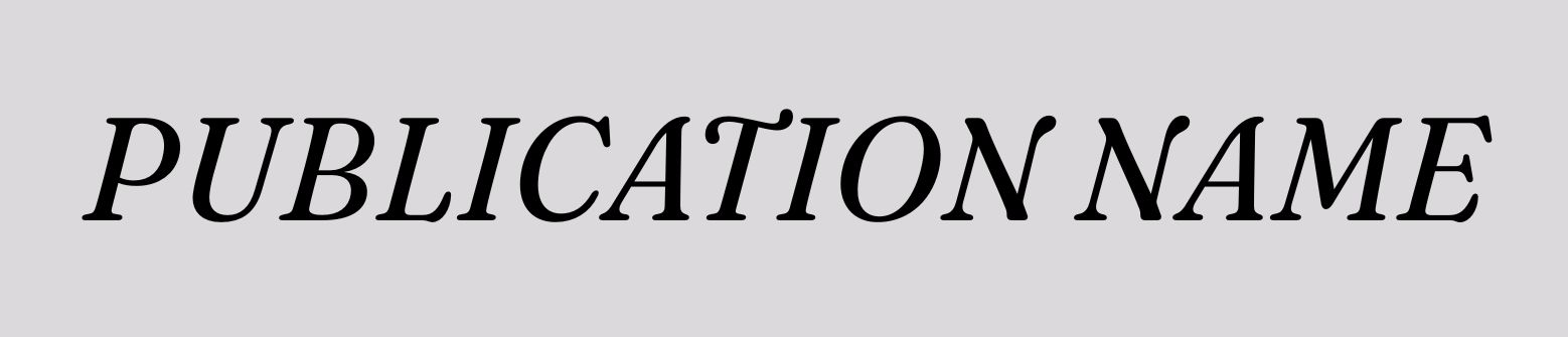Publication name
